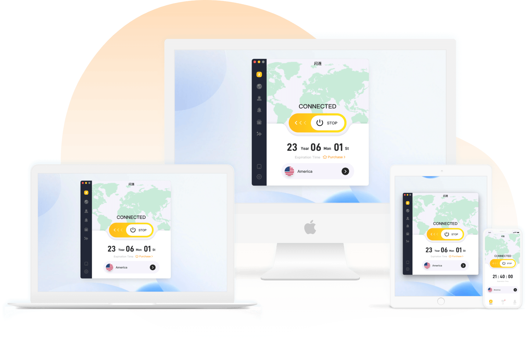 LightningX VPN|闪连VPN-Log in with multiple devices